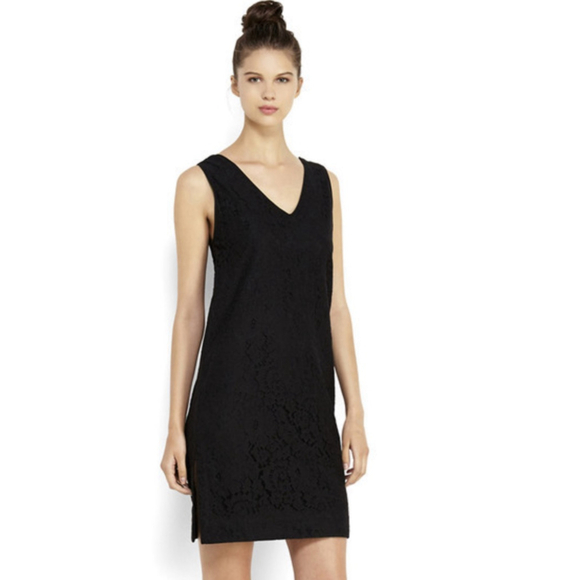 Women's Steven Alan Black Lace V-Neck Sleeveless Mini Dress Size 2 - Picture 1 of 9